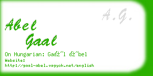 abel gaal business card